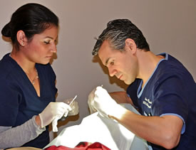 Dr. Rotunda Performing Skin Cancer Surgery